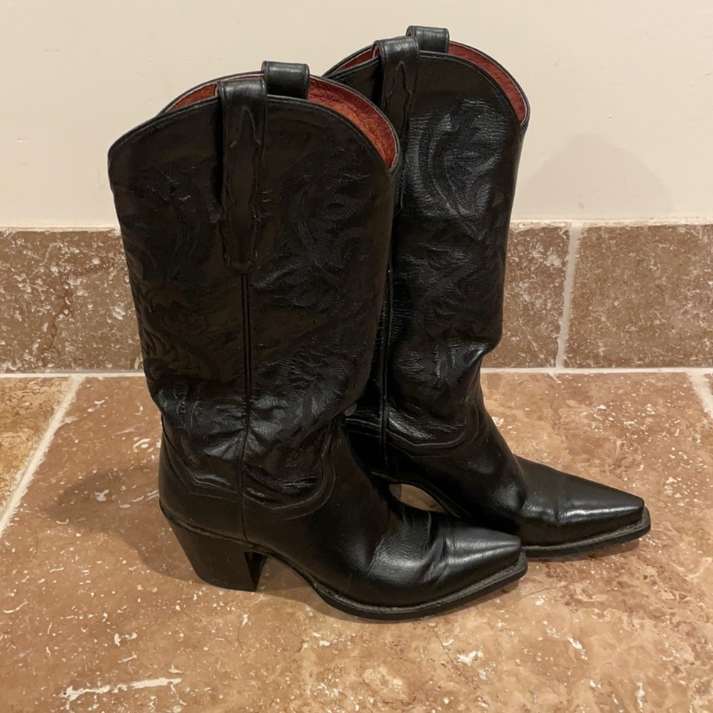 Black Dan Post Cowgirl Boots